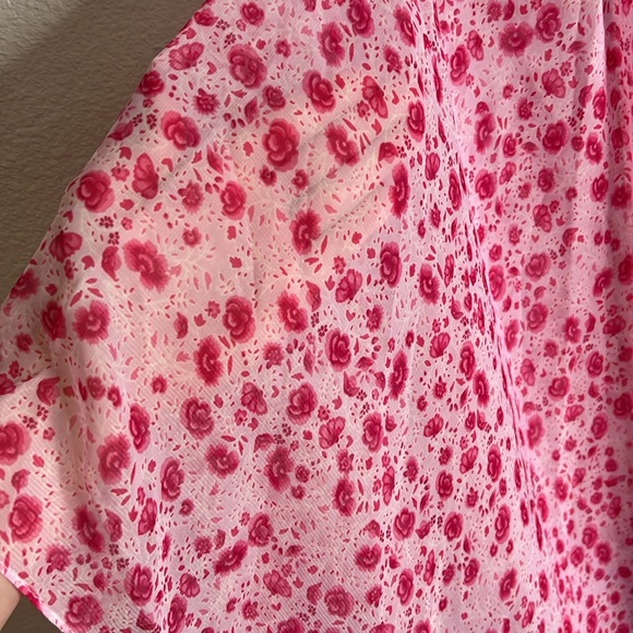 Sheer Pink Flower Print Kimono - NWT - Picture 3 of 6